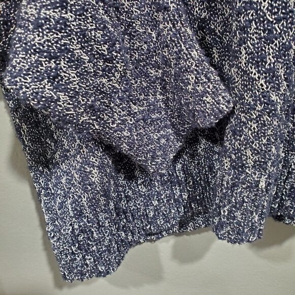 Athleta Women's Blue Silver V-Neck Open Knit Long-Sleeved Sweater Top Size XL - Picture 9 of 9